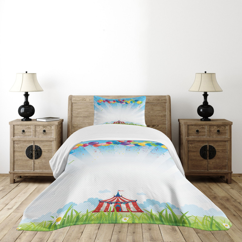 Balloon Clear Sky Travel Bedspread Set