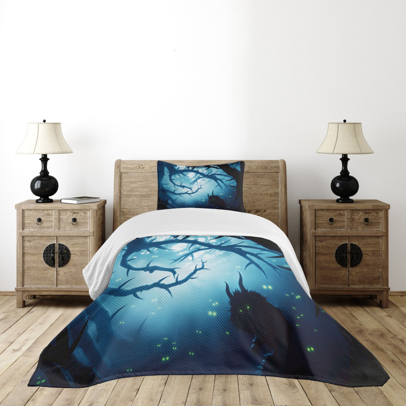 Night Forest Halloween Bedspread Set