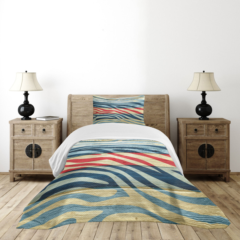 Country Zebra on Wood Bedspread Set