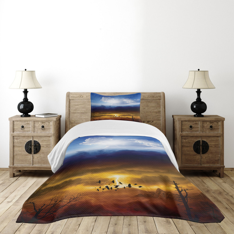 Sun Stormy Sky Heaven Bedspread Set