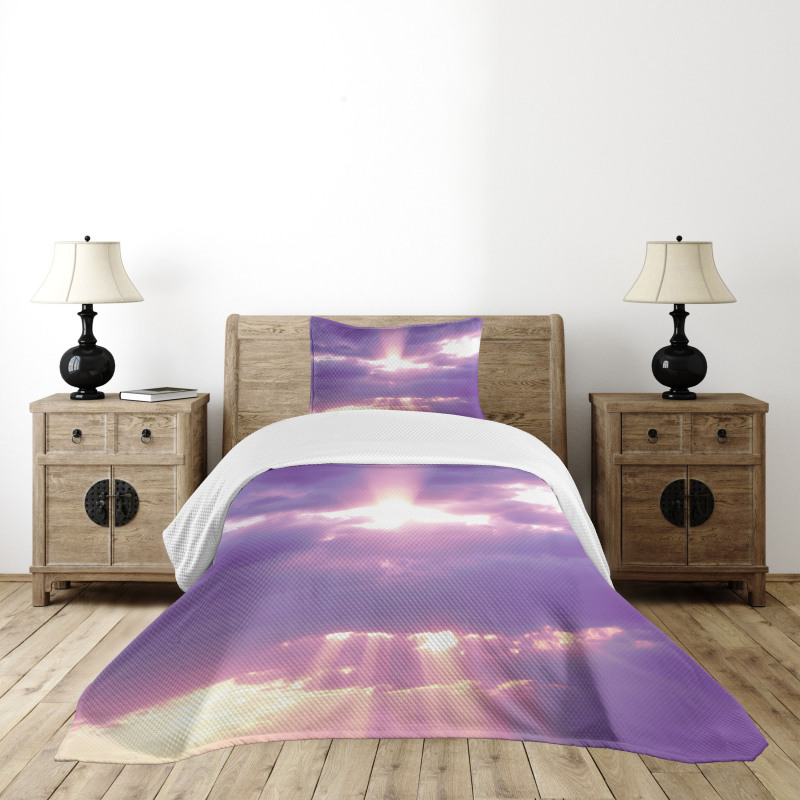 Romantic Cloudy Sky Bedspread Set