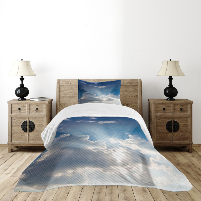 Clouds Sunny Day Sky Bedspread Set