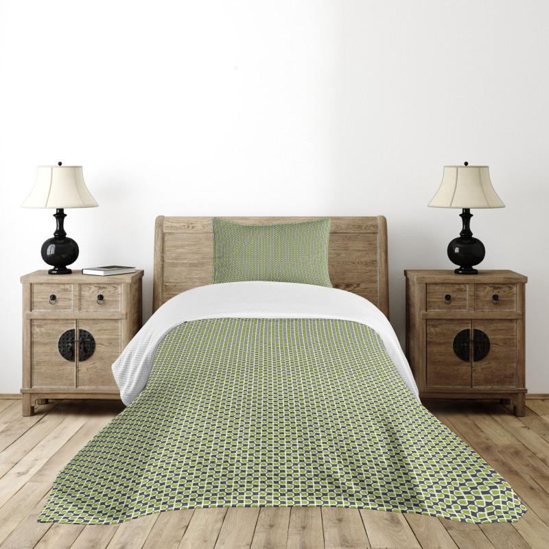 Symmetric Mini Rectangles Bedspread Set
