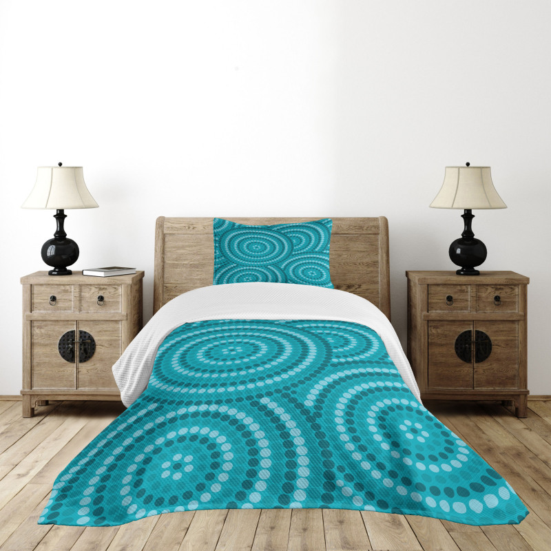 Abstract Australian Dots Bedspread Set