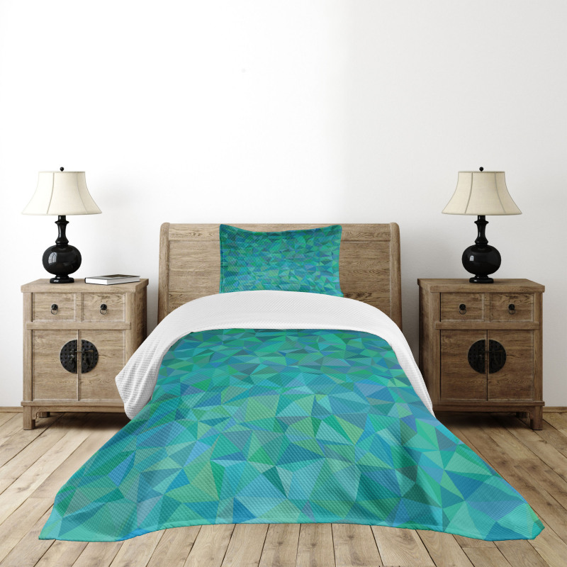 Triangle Mosaic Design Bedspread Set