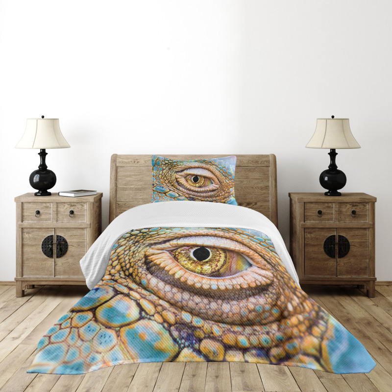 Tropic Reptiles Iguana Bedspread Set