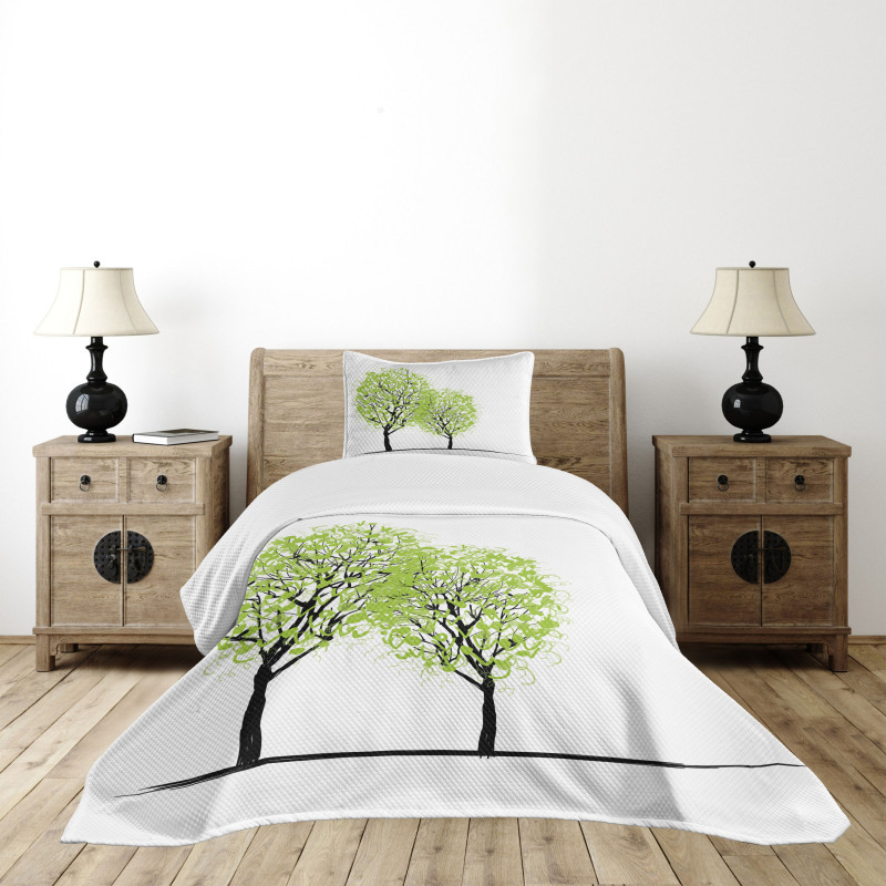 Warm Season Tree Bedspread Set