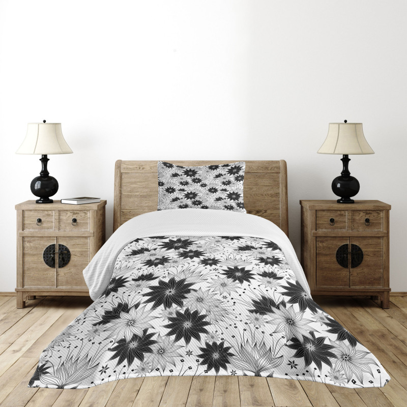 Flowers Bridal Floral Bedspread Set