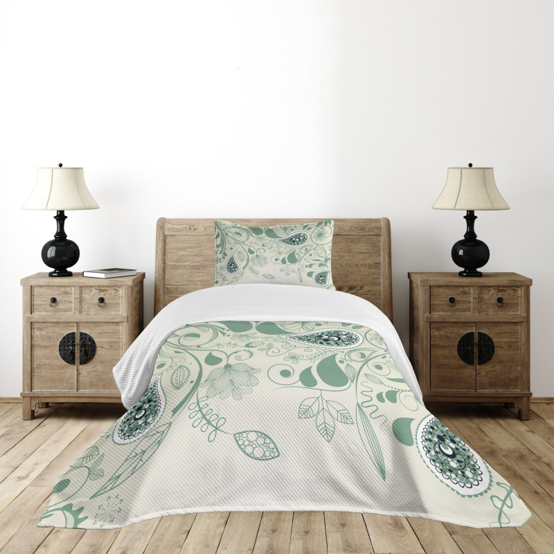 Floral Vintage Patterns Bedspread Set