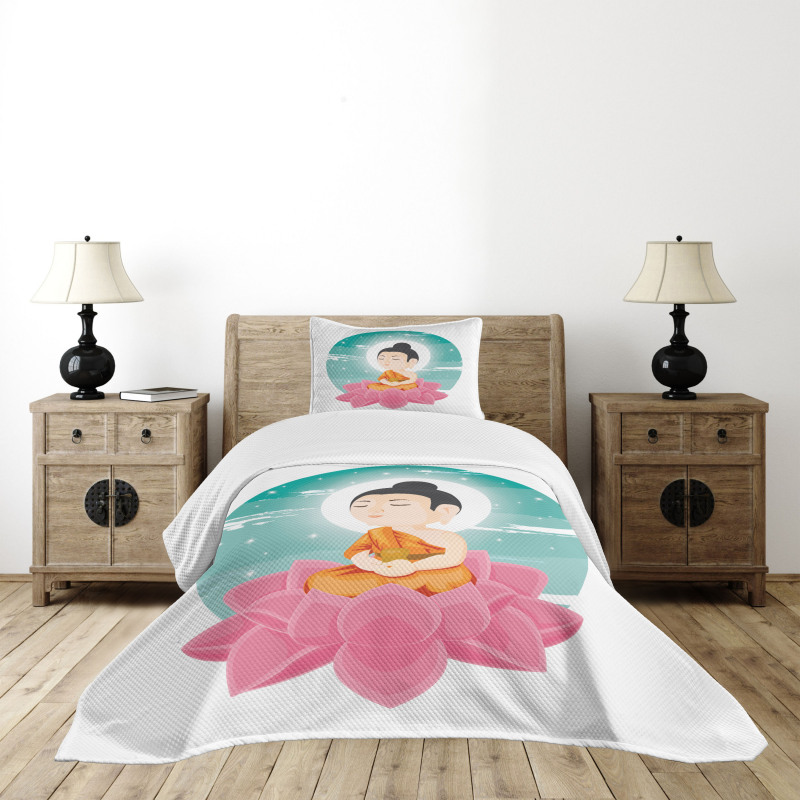 Meditation Lotus Art Bedspread Set