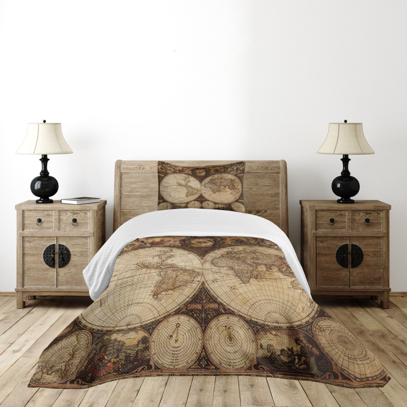 Historic Old Atlas Bedspread Set