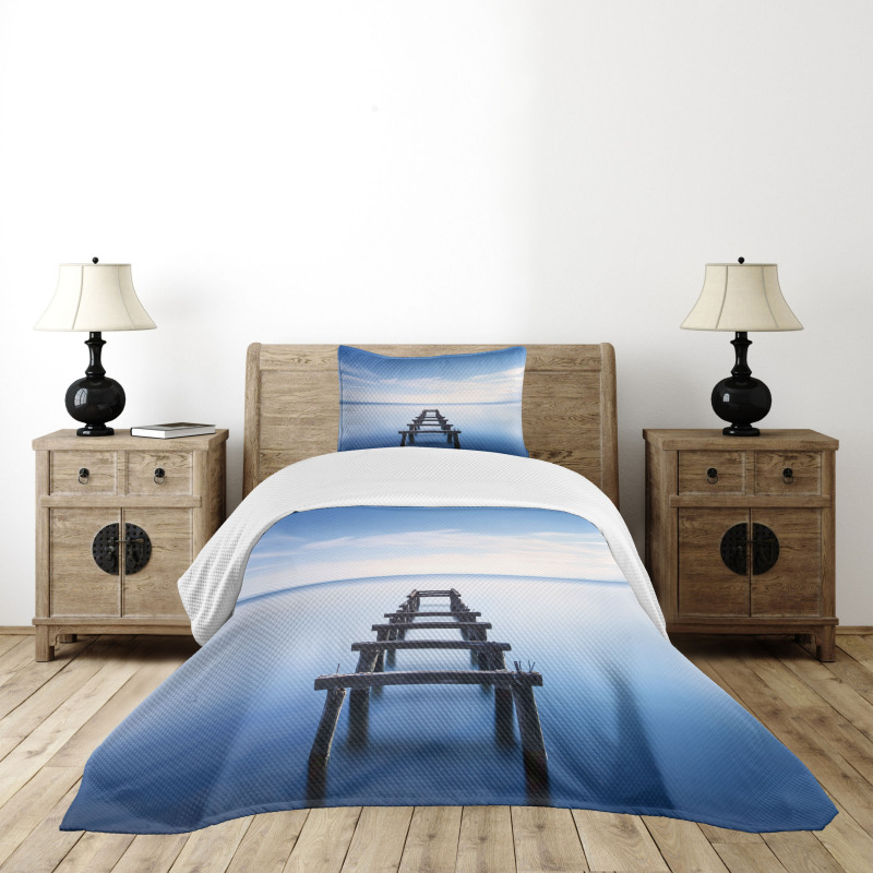 Old Jetty Blue Sky Bedspread Set