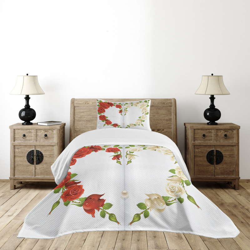 Heart Bouquet Romantic Bedspread Set