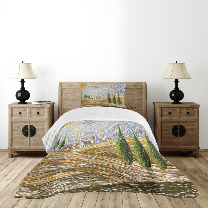 Rural Fields Europe Bedspread Set