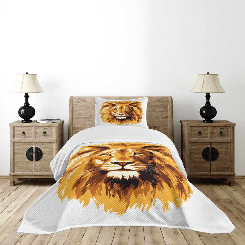 Tropics Safari Lion Art Bedspread Set