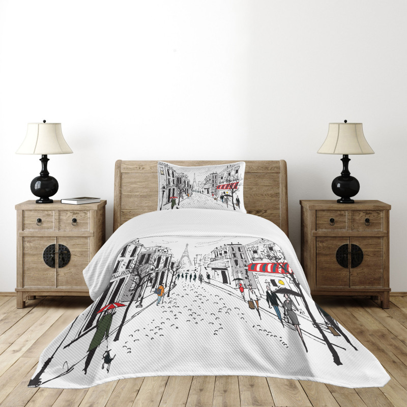 Paris Eiffel Tower Bedspread Set