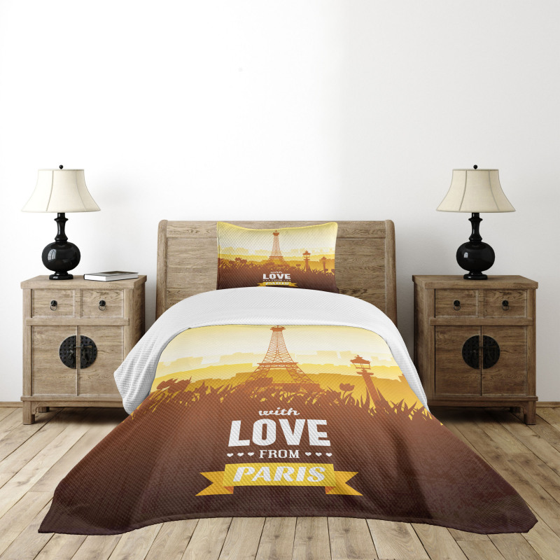 Tulips Romantic Scene Bedspread Set