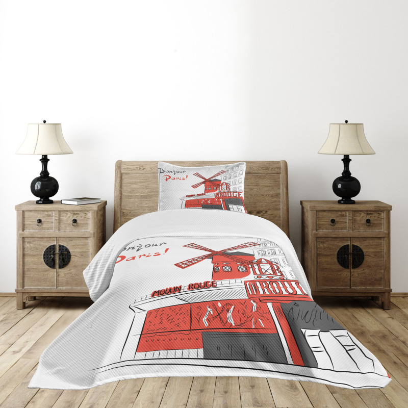 Urban Sketchy Landscape Bedspread Set