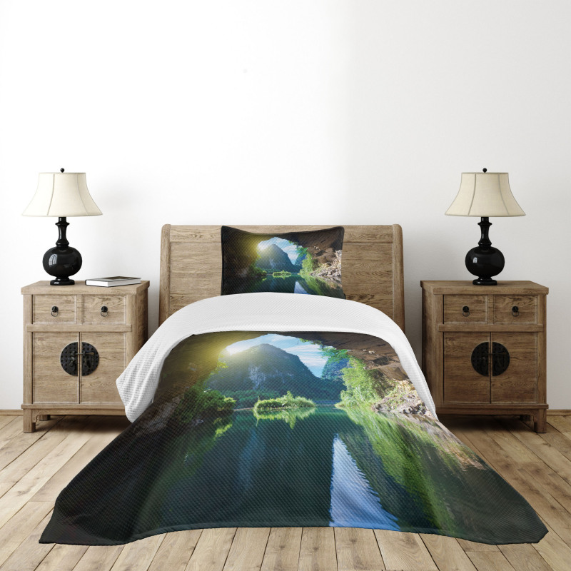 Mountain Sky Scenery Bedspread Set