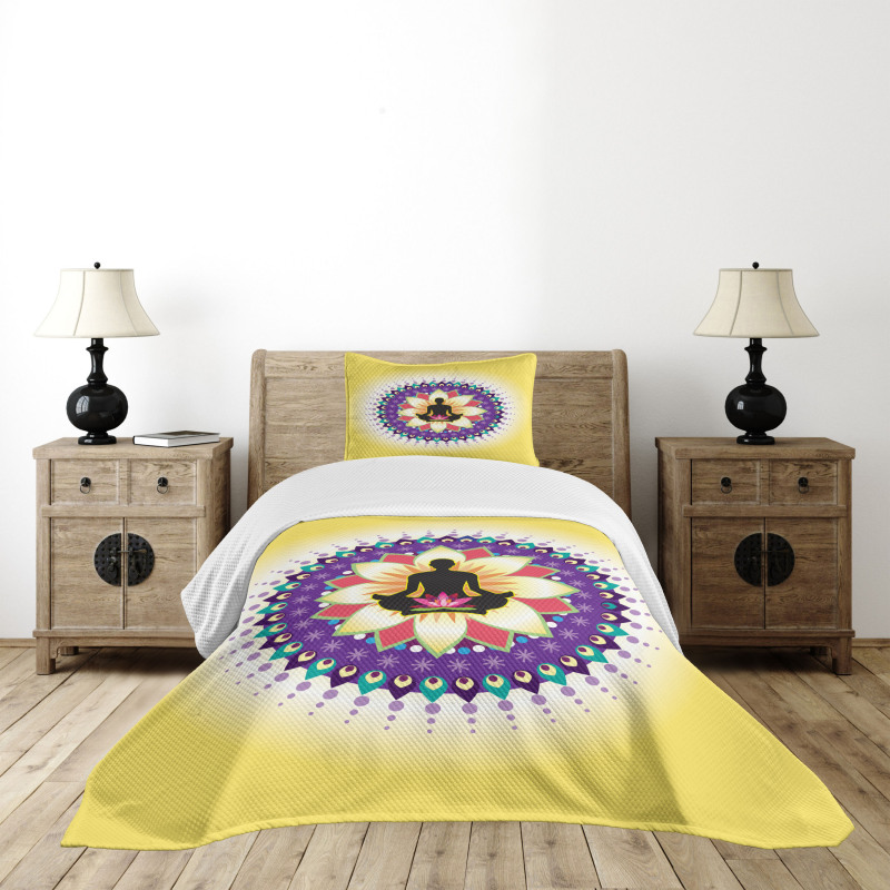 Round Circle Lotus Bedspread Set