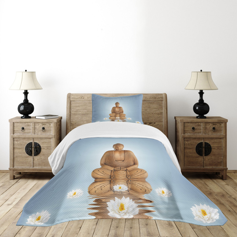 Meditation Zen Flower Bedspread Set