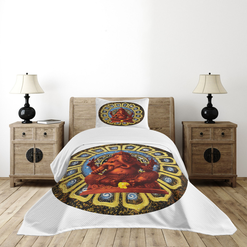 Elephant Sculpture Bedspread Set