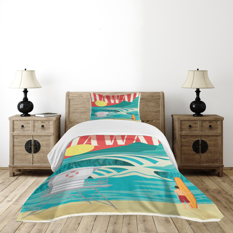 Hawaii Holiday Coast Bedspread Set