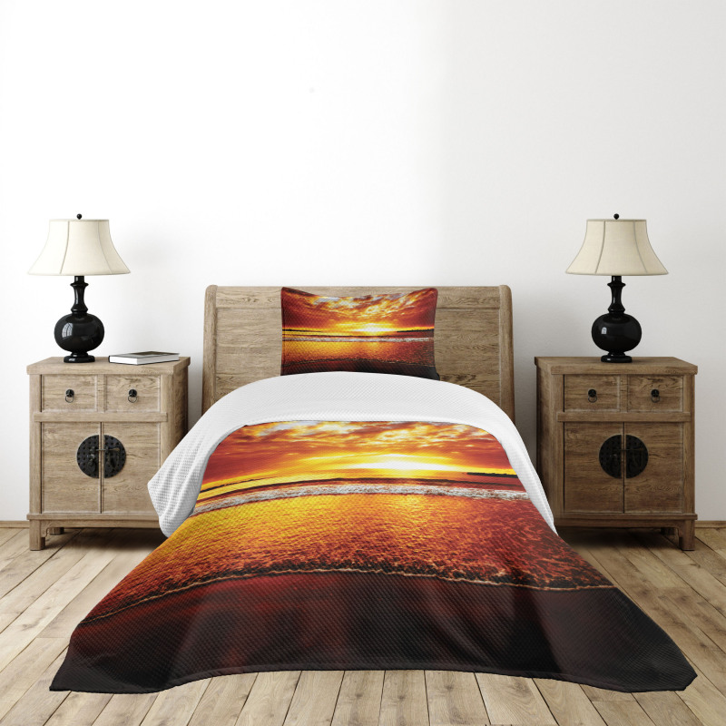 Colorful Sunset Summer Bedspread Set