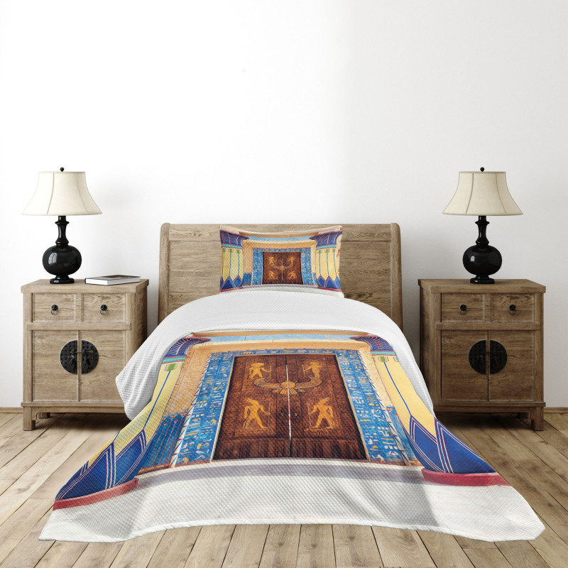 Egypt Building Bedspread Set