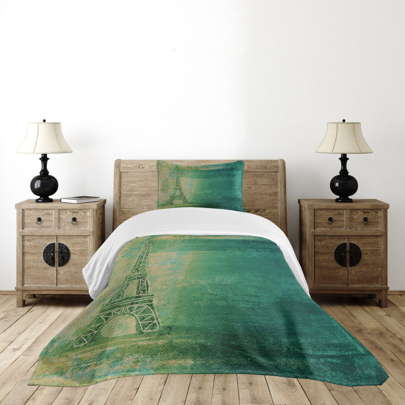 Colorful Ombre Sketch Bedspread Set