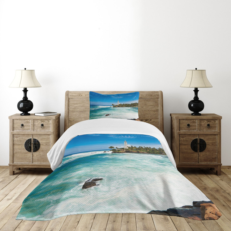 Palms Beach Seaside Bedspread Set