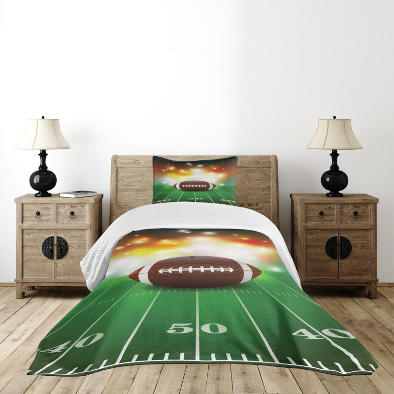 Grass Turf Field Team Bedspread Set