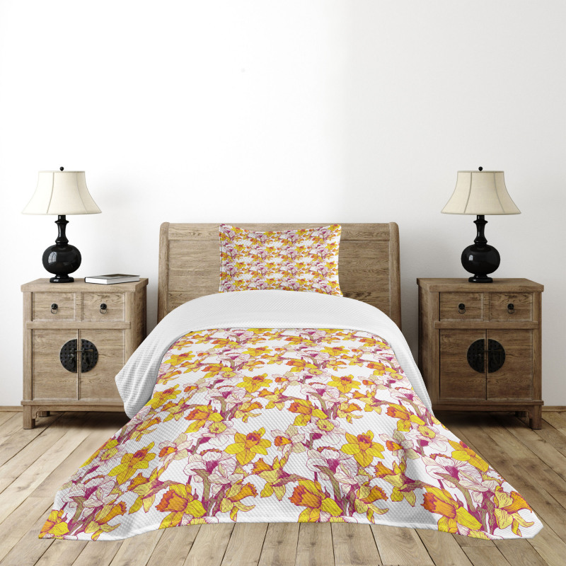 Flowers Spring Romance Bedspread Set