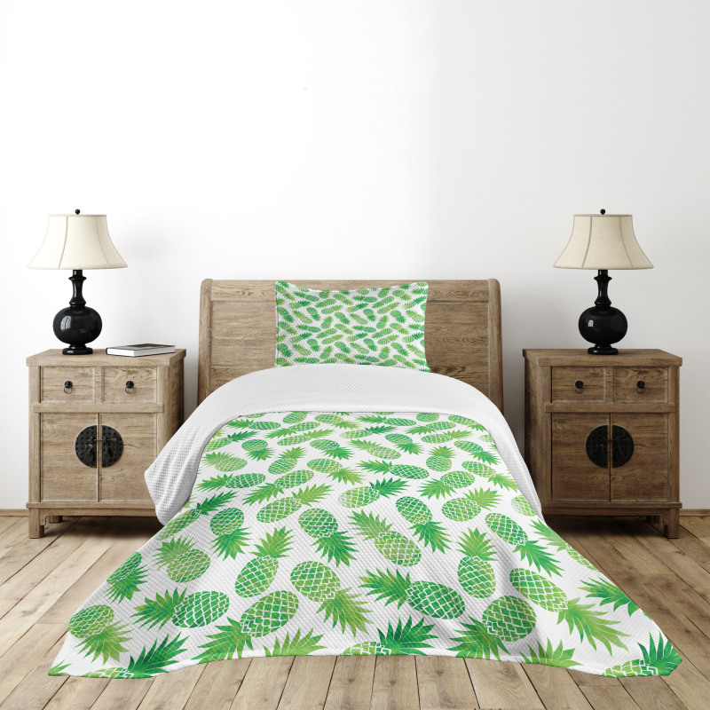 Exotic Pineapple Pattern Bedspread Set