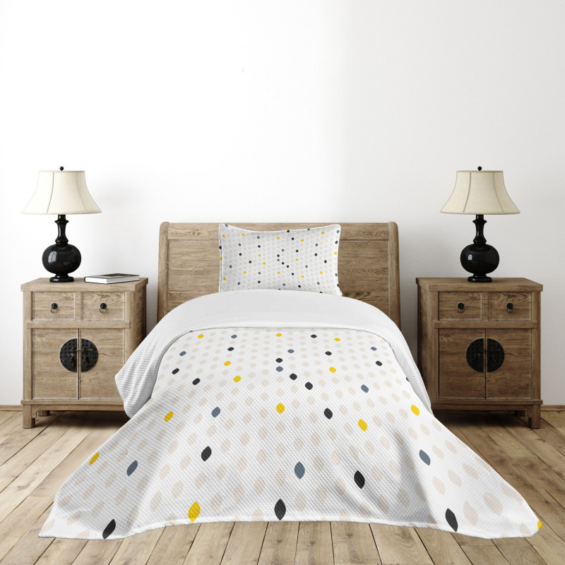 Polka Dots Geometric Bedspread Set