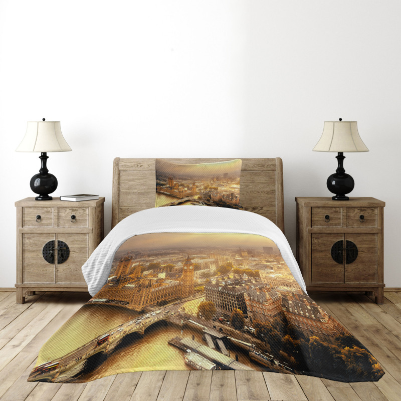 London Aerial Scenery Bedspread Set