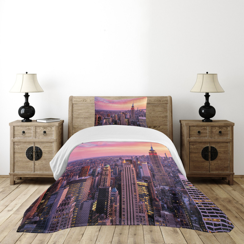 Empire State Building Bedspread Set