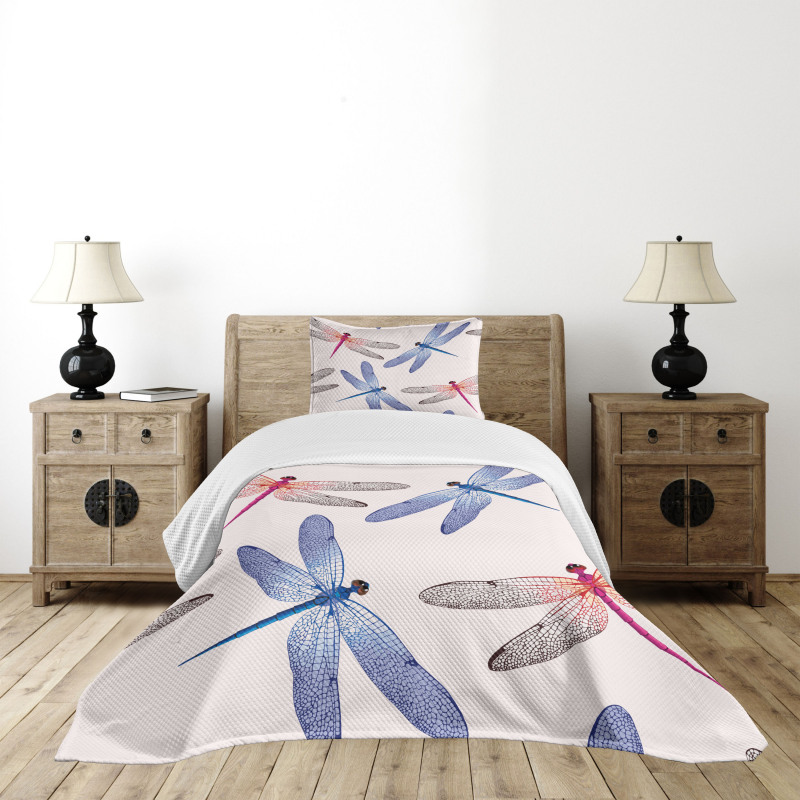 Dragonfly Wings Art Bedspread Set