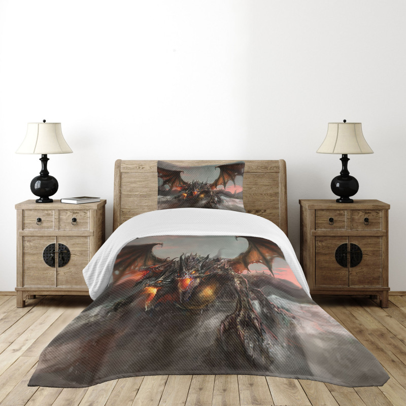 Dragon Monster Bedspread Set