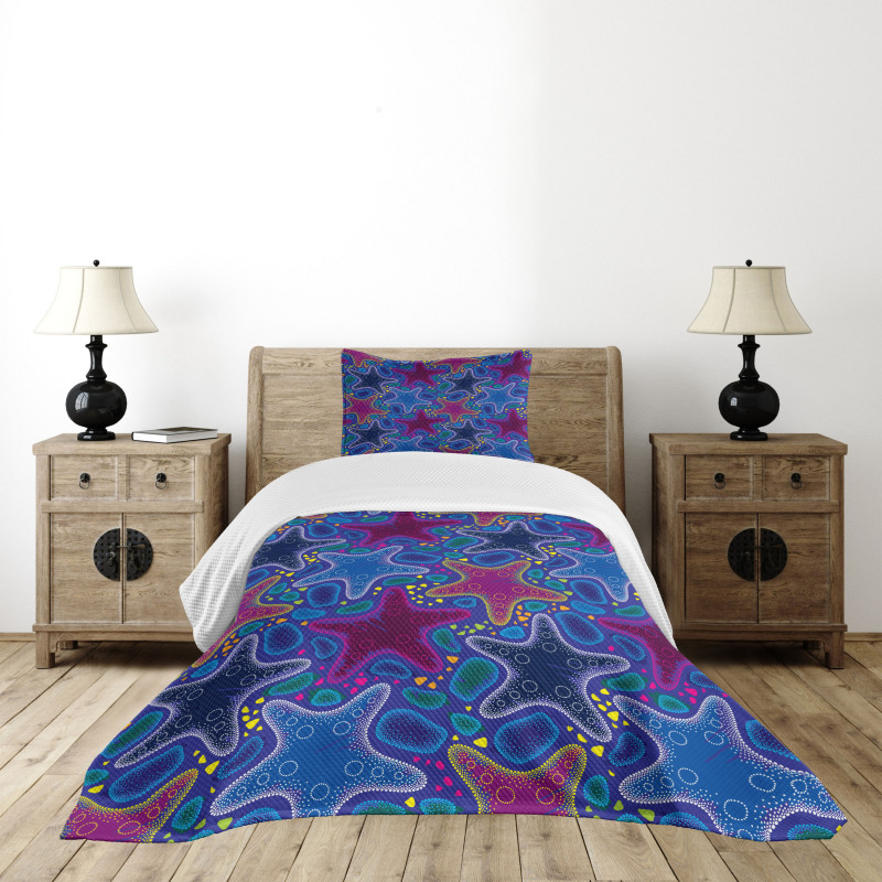 Starfish Animal Art Bedspread Set