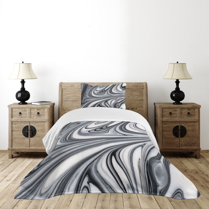 Black White Surreal Art Bedspread Set