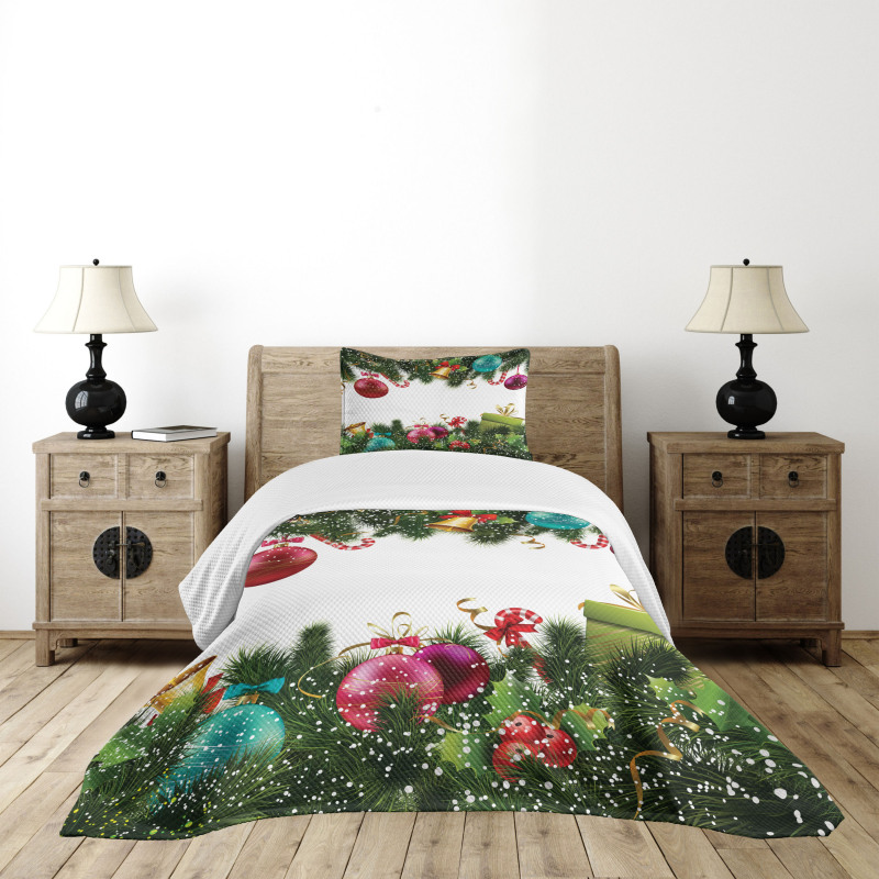 New Year Celebration Bedspread Set