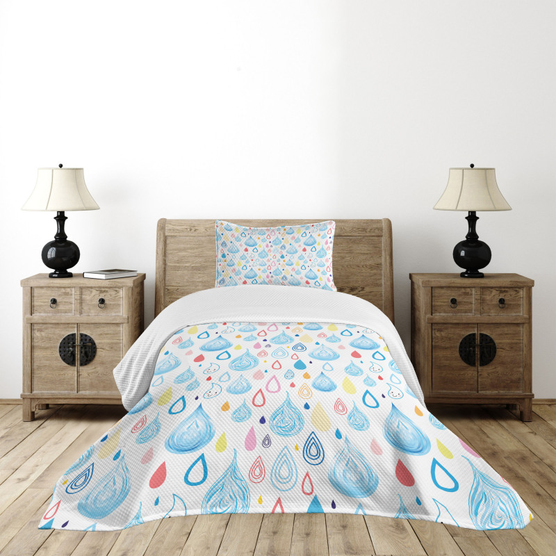 Funny Raindrop Autumn Bedspread Set