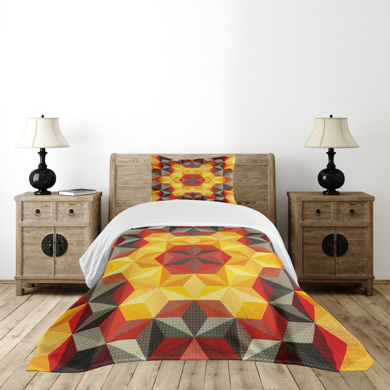 Geometric Fractal Art Bedspread Set