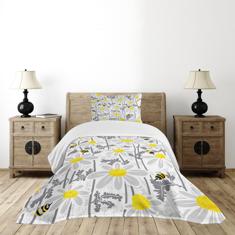 Daisy Leaf Spring Time Bedspread Set