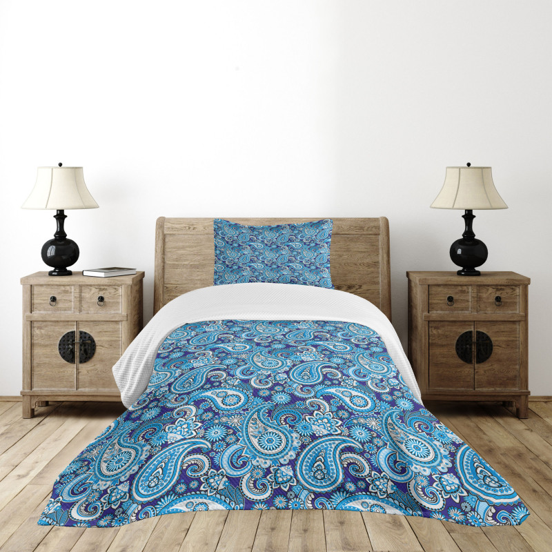 Flowers Leaves Bedspread Set