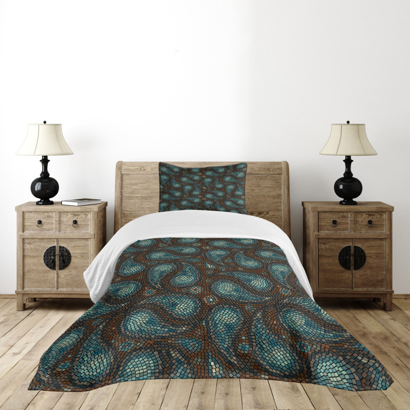 Modern Teardrop Shapes Bedspread Set