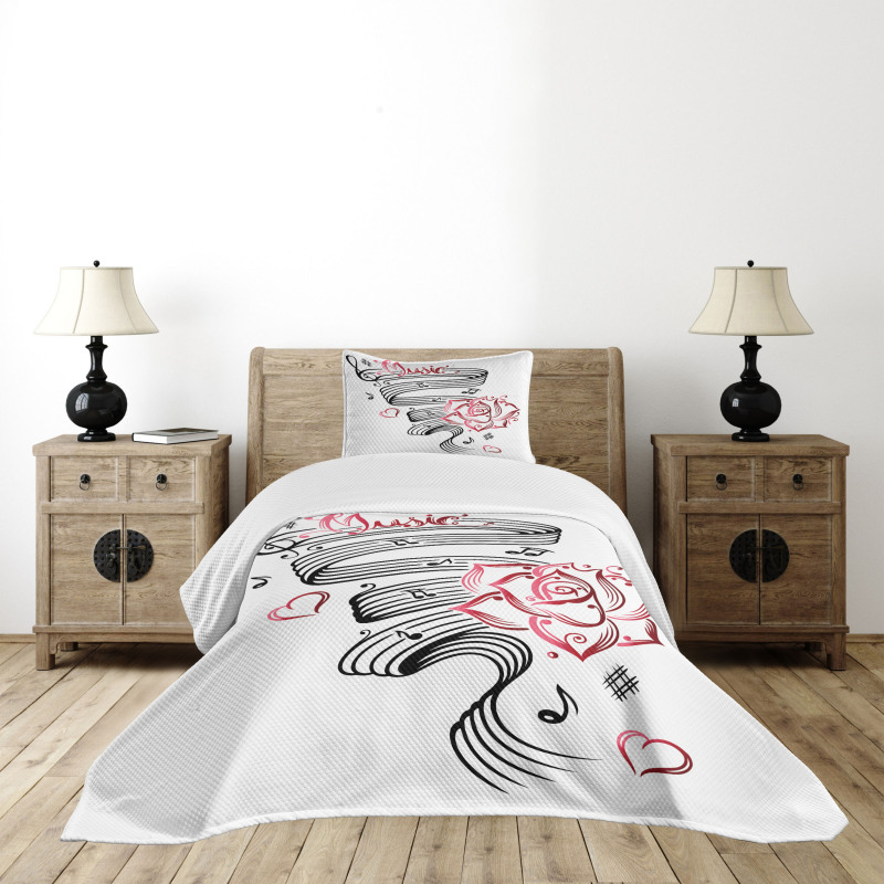 Language of Love Music Bedspread Set