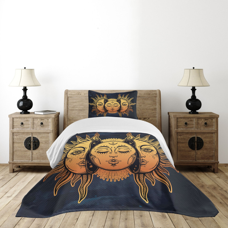 Mystic Moon Sun Bedspread Set