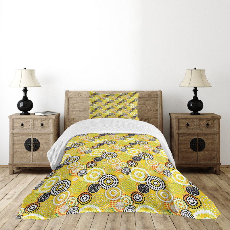 Psychedelic Rings Bedspread Set